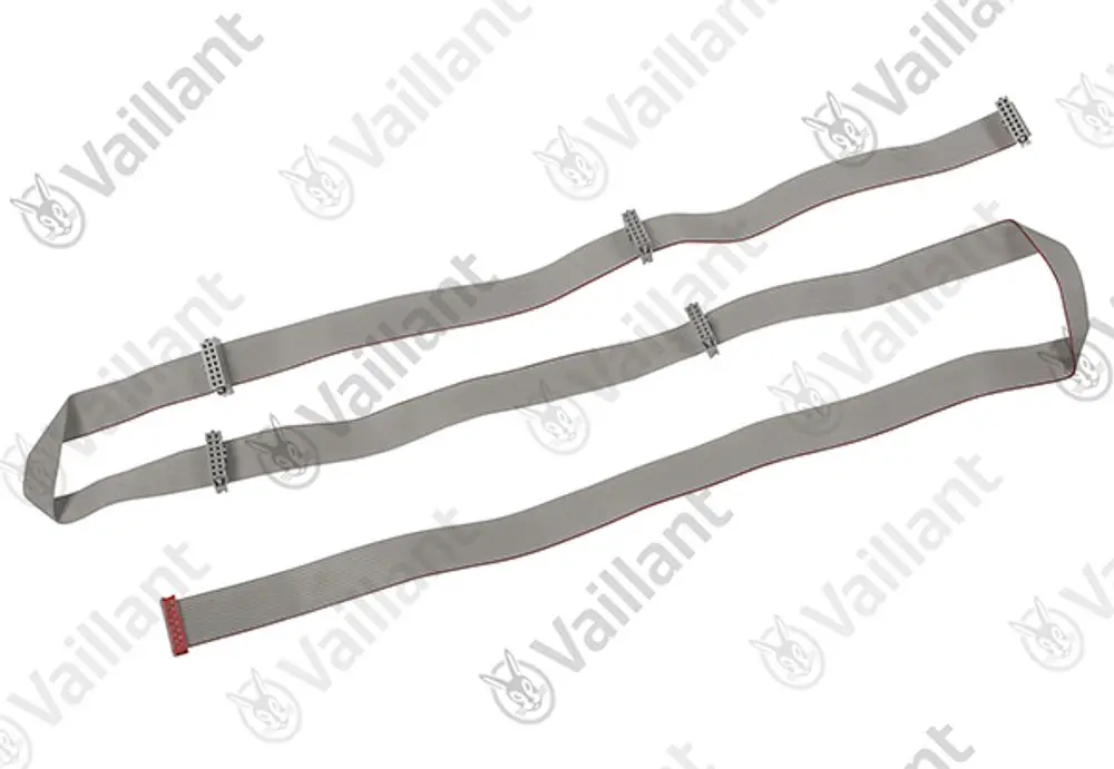 Flachbandkabel von Vaillant, mit mehreren Anschlüssen und flexibler Konstruktion, in neutralen Farben.